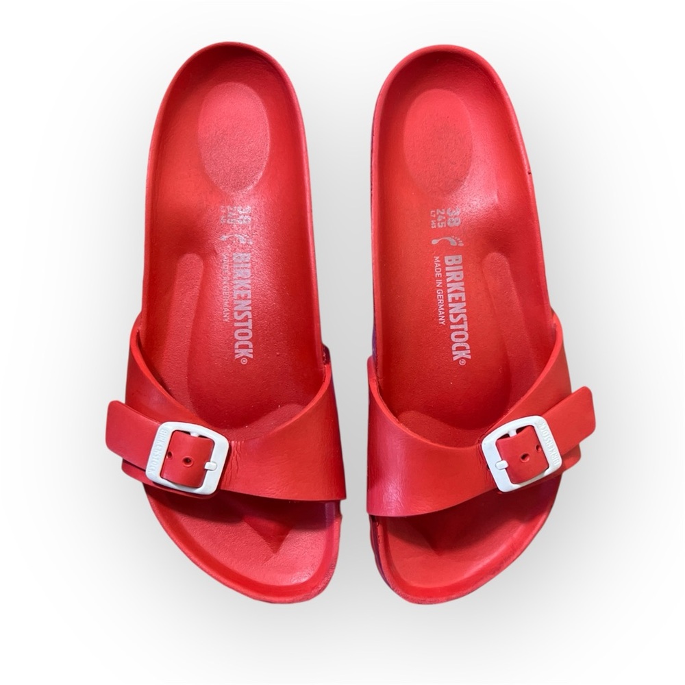 Birkenstock Madrid EVA One Strap Red Slide Women’s Size EU38 or US 7.5 - Picture 4 of 5